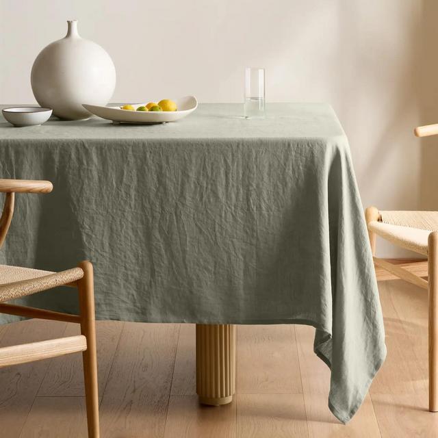 Quince - European Linen Tablecloth (70” x 90” - in Willowleaf)