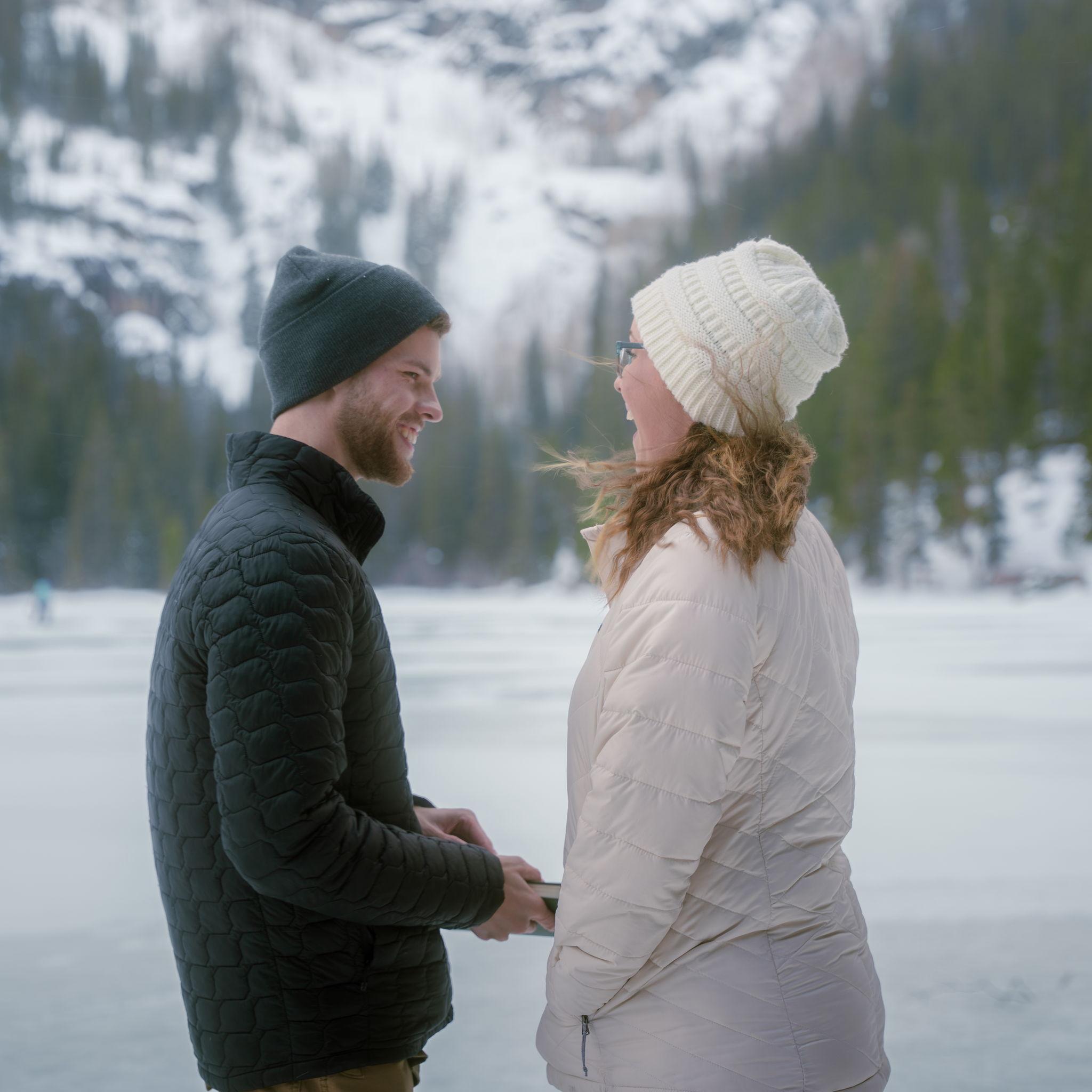 Proposal at Bear Lake, Estes Park Colorado. Aimee had no idea...well she definitely had her suspicions.