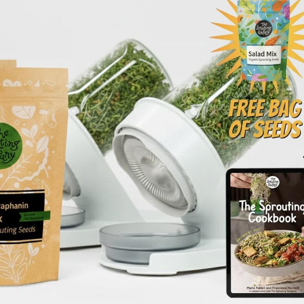 Starter Bundle: Organic High-Glucoraphanin Duo + EBook - 2 Sprouters + 2x8oz bags + EBook