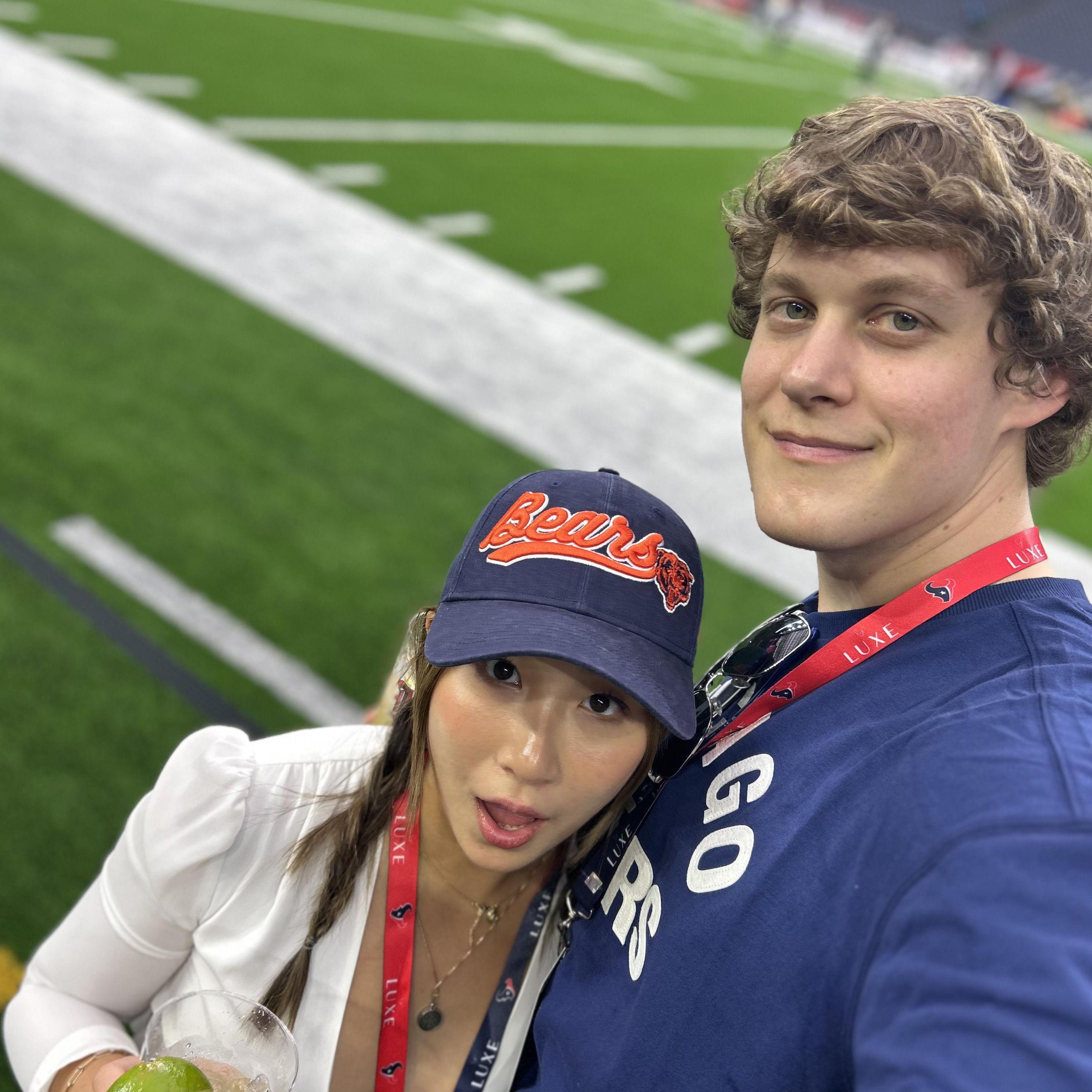 Sept 2024 - Houston, TX //
Texans vs. Bears game! Chad was so stoked to see his favourite team in the world with VIP tickets. As usual, they lost.
