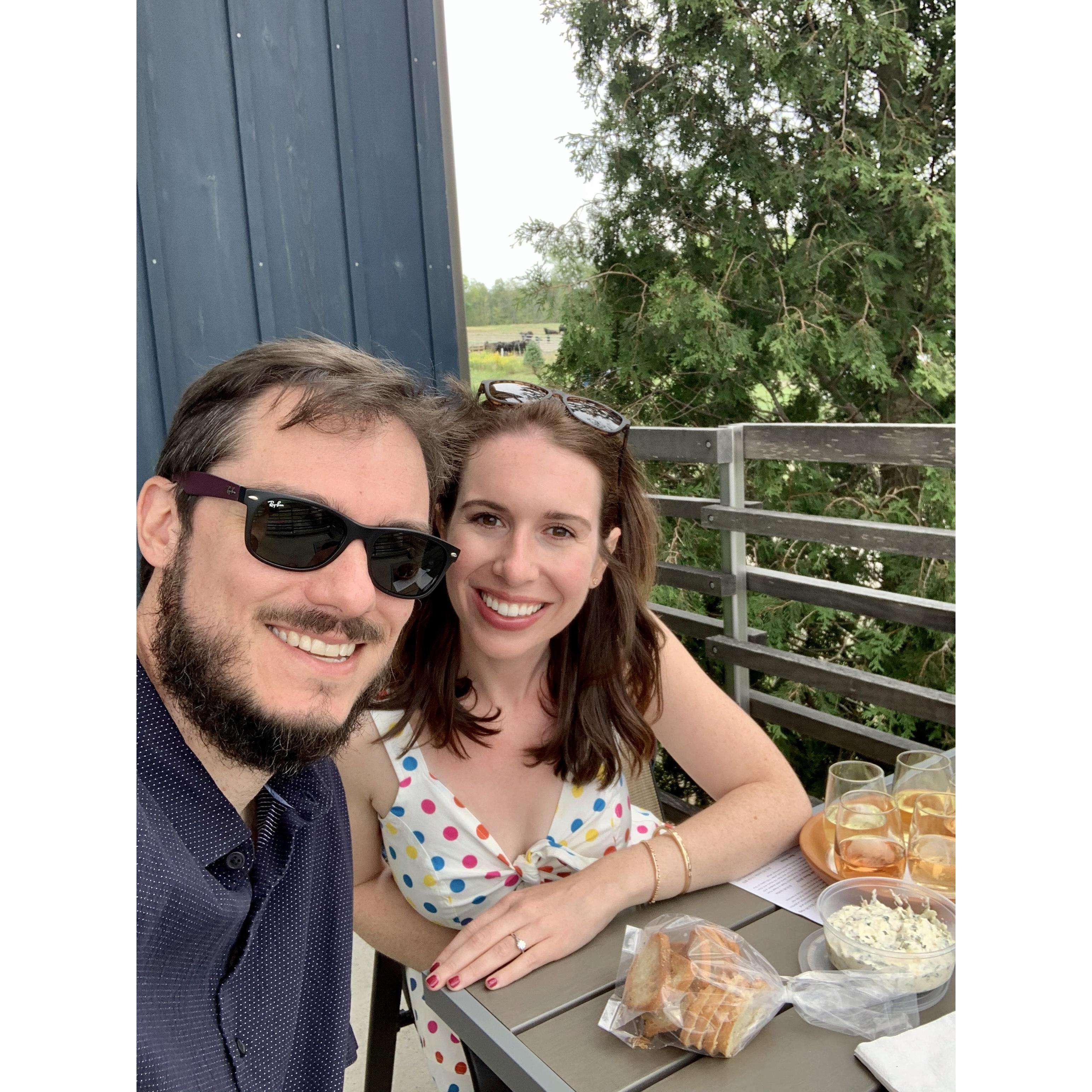 The day after we got engaged <3