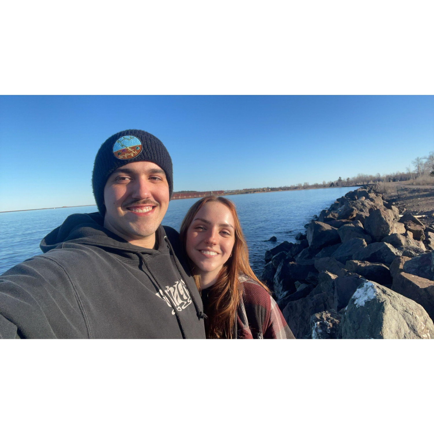 We took this photo on the day we chose our venue while exploring Marquette