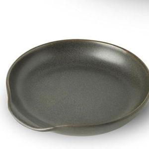 Spoon Rest, Stoneware Spoon Holder for Stove Top, Cooking Spatula Holder for Kitchen Counter, Ceramic Utensil Rest for Christmas Gift, Farmhouse Kitchen Decor, 4.9 Inch, Matte Black