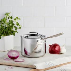 All-Clad - Stainless Steel 2 Qt. Covered Saucepan