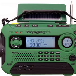 Kaito Voyager Pro KA600 Digital Solar Dynamo,Wind Up,Dynamo Cranking AM/FM/LW/SW & NOAA Weather Emergency Radio with Flashlight, Reading Lamp Alert,Smart Phone Charger & RDS and Real-Time Alert, Green