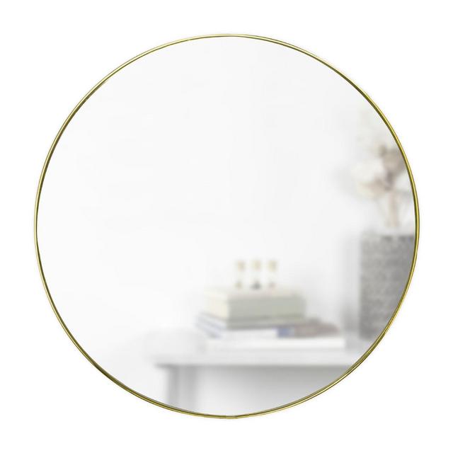 Umbra® Hubba 34-Inch Round Mirror in Brass