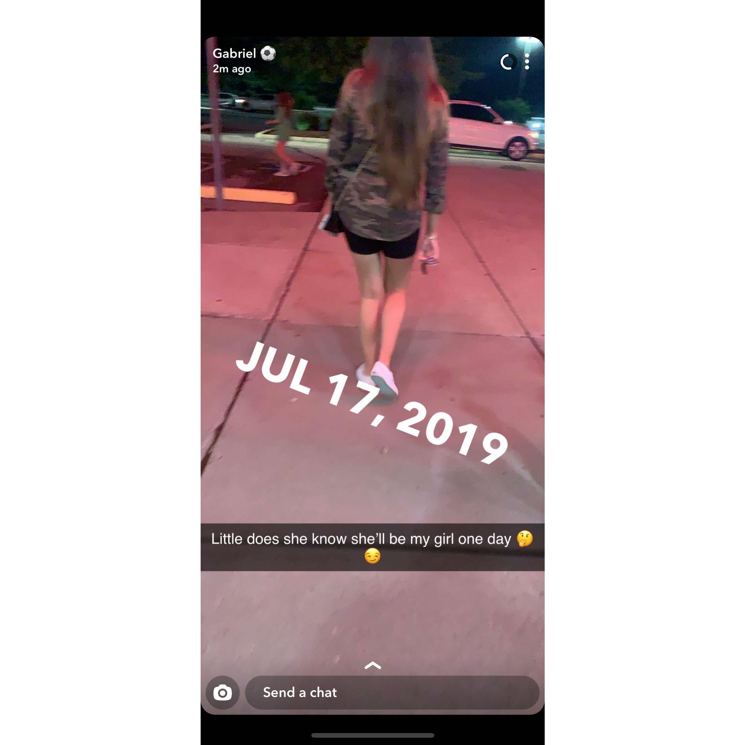 Gabriel took this picture a day that we went to the movies with my sister and her husband. When the movie was done he secretly took this and sent it to his friends. 2 months later they started dating