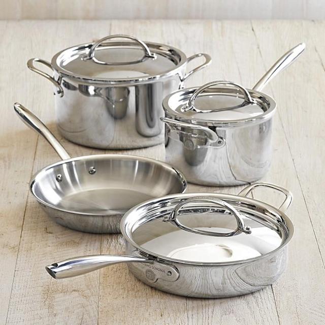 Williams Sonoma Signature Thermo-Clad™ Stainless-Steel 7-Piece Cookware Set
