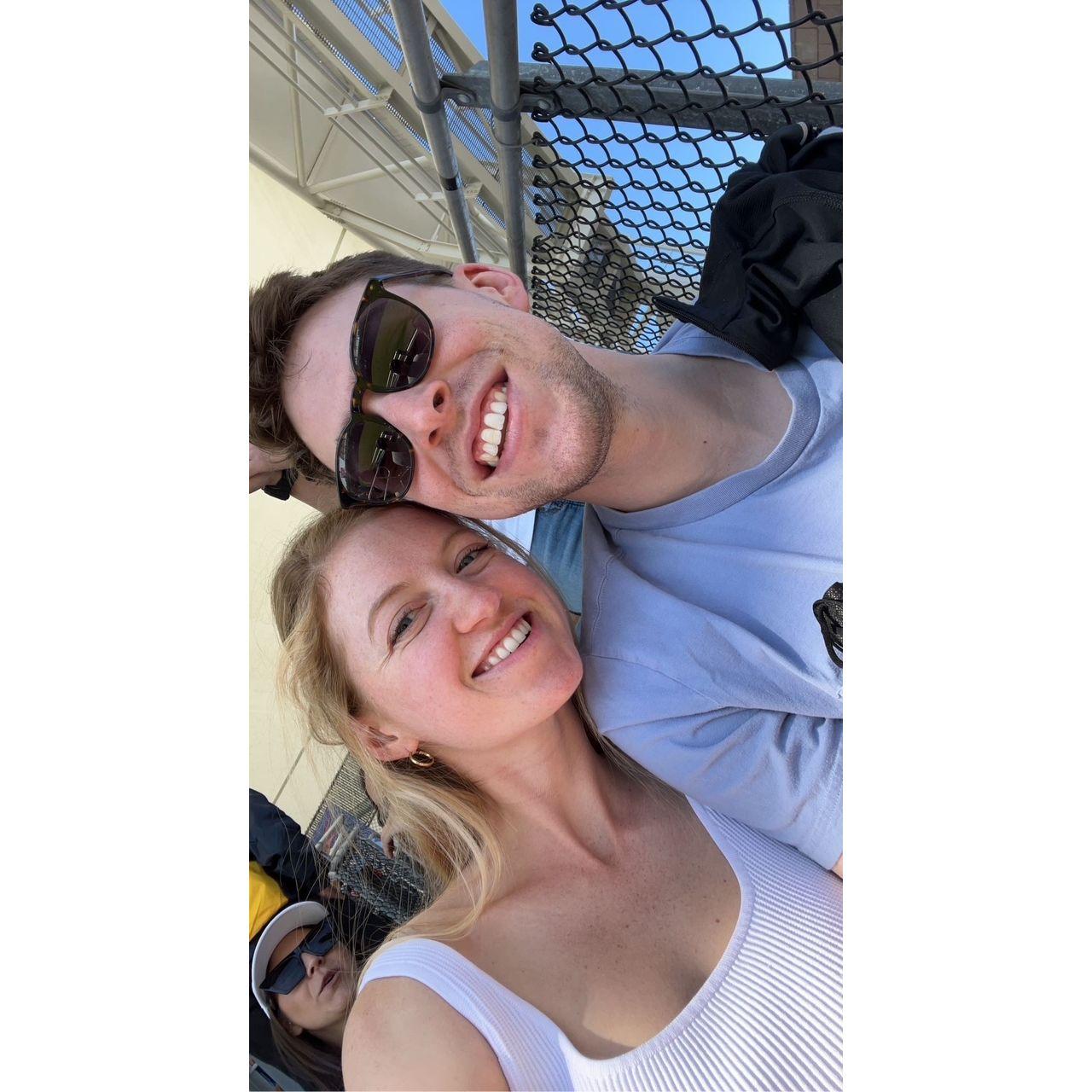 Cheering on LA Galaxy, March 2022