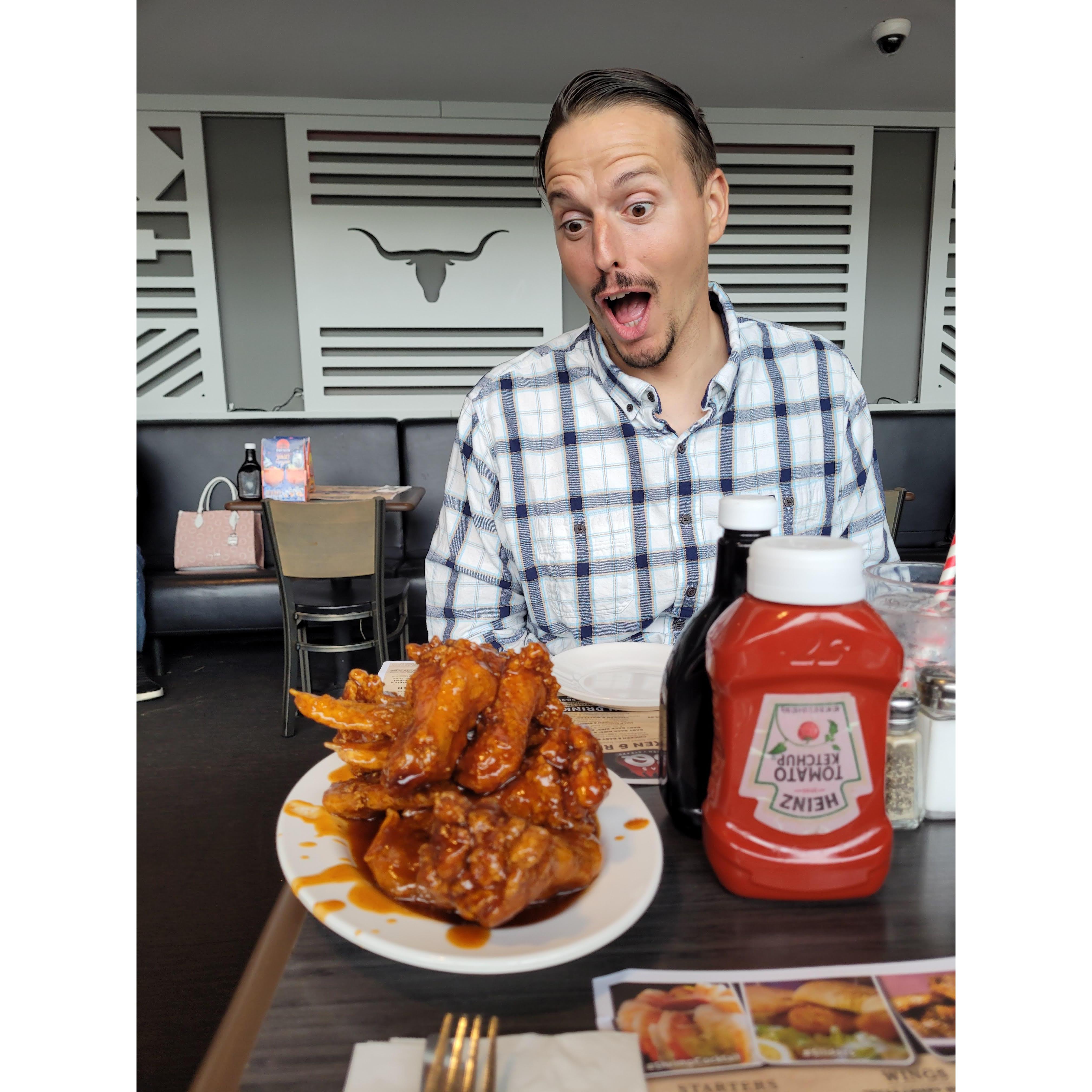 Carlo's first-time having Dallas BBQ's. May 2022