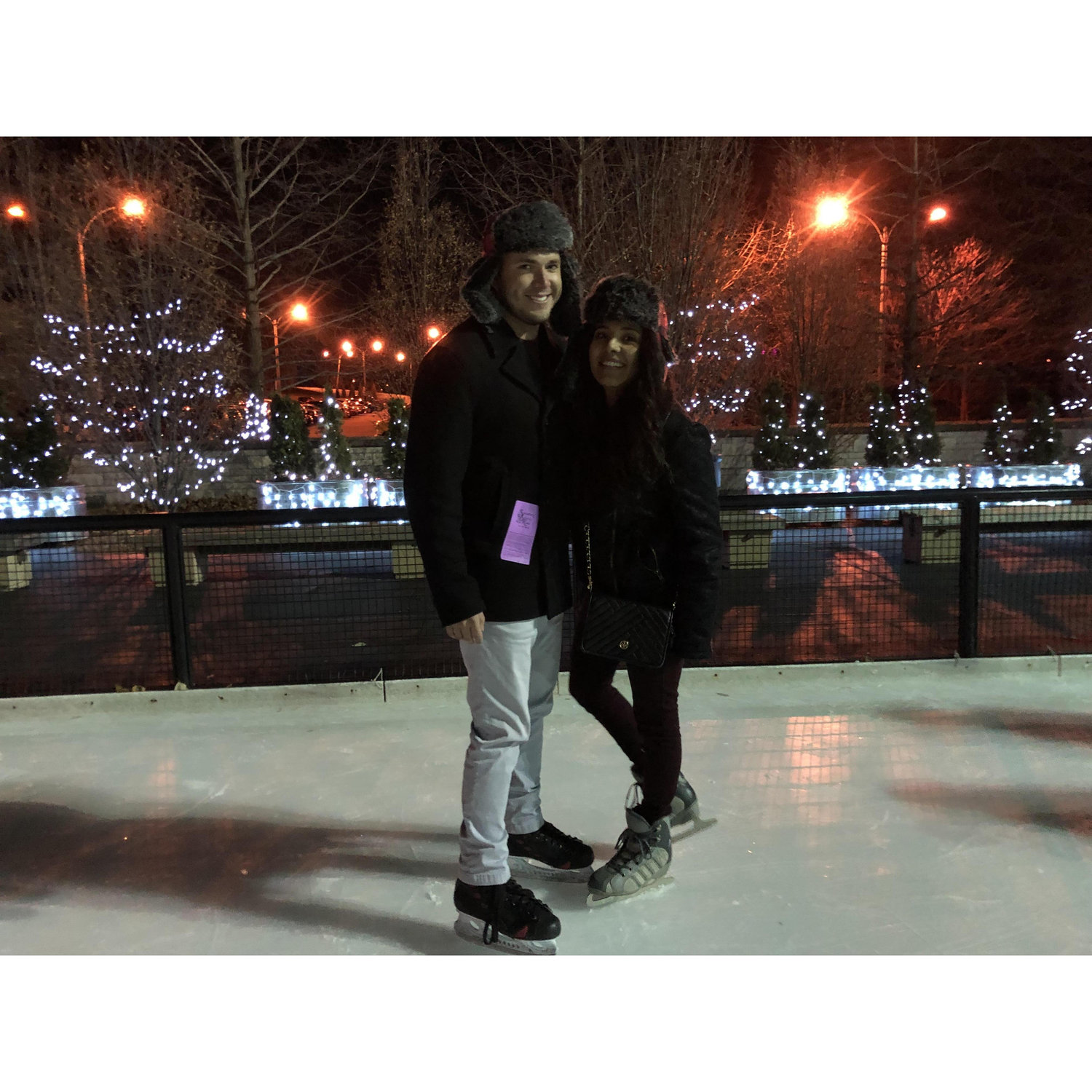Skating in St Louis during the cold cold weather!