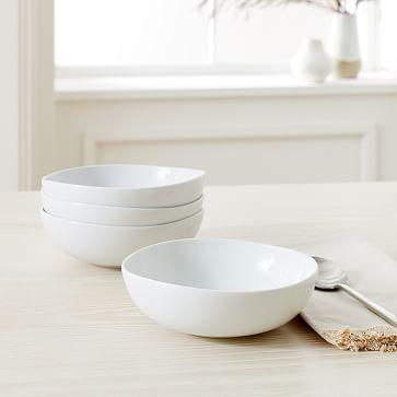 Organic Shaped Bowl, Set of 4, White