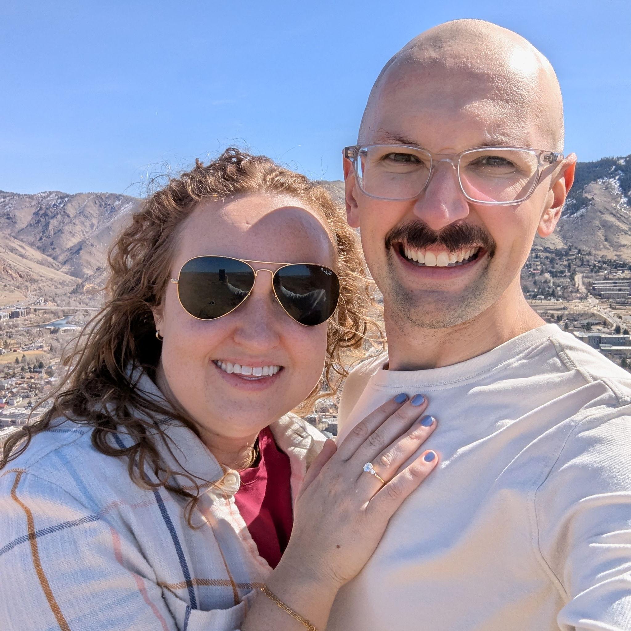 Engaged! South Table Mountain in Golden, March 2025
