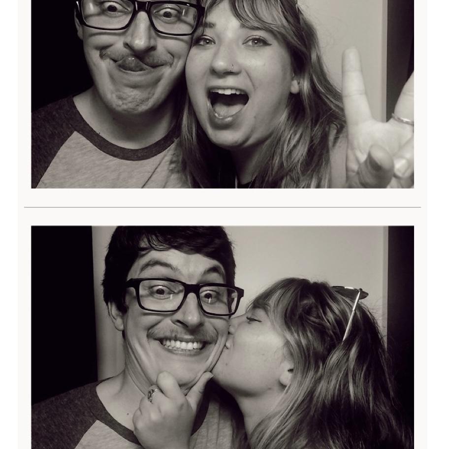 Our first Photo booth together! We try to get as many of these as we can with our friends and family! Our record is 5 people in one photo booth!