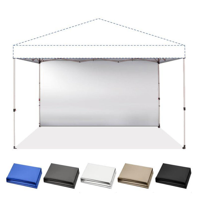 CROWN SHADES SunWall Silver Coated for 12x12 Pop up Canopy Tent, 1 Pack Sidewall Only with Silver Coating (1 Pack, Grey)
