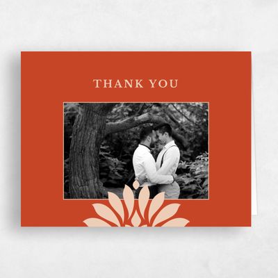 Orange Wedding Thank You - Mantova Portrait