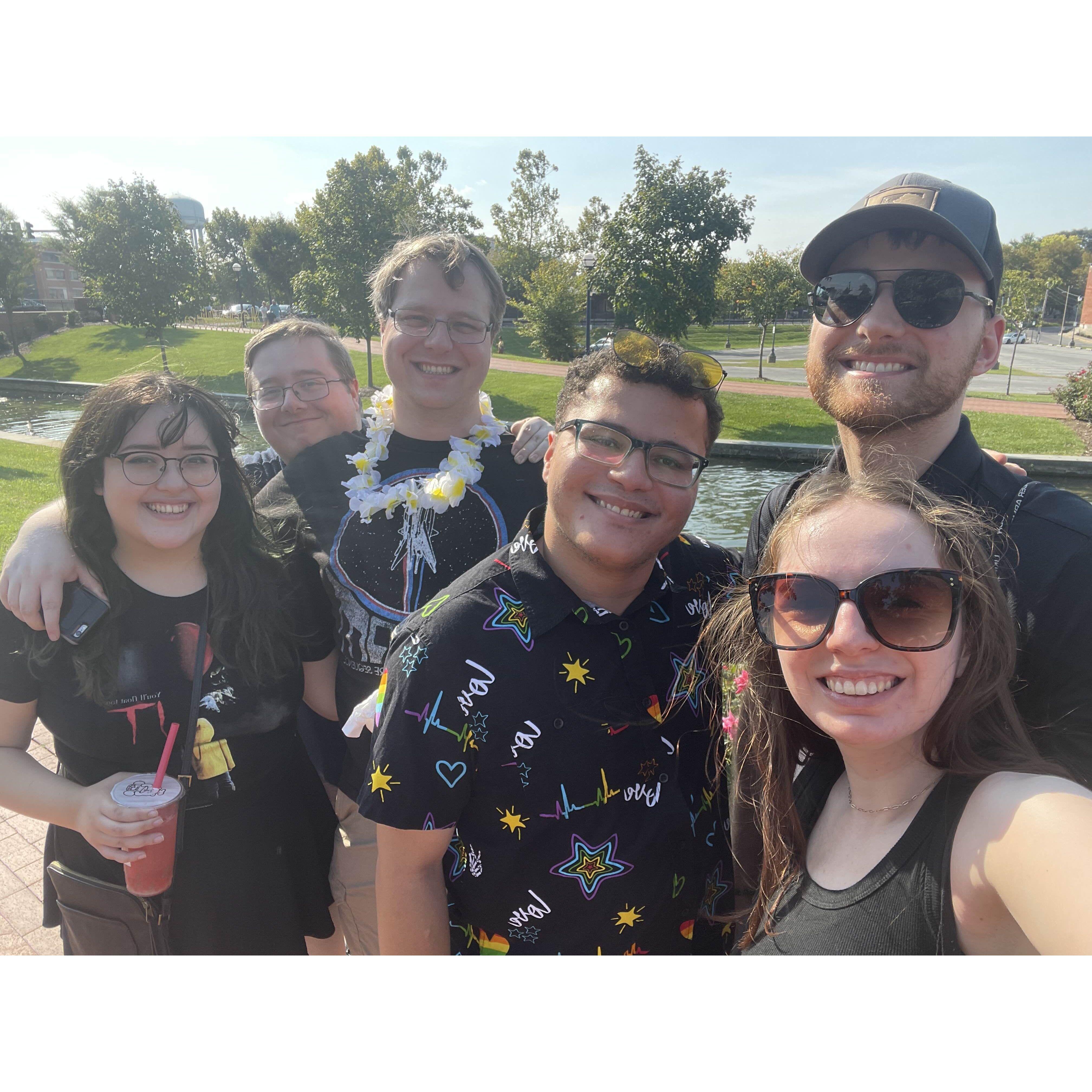 Brandon and Valeria with Kelly, David, Matthew and Brad