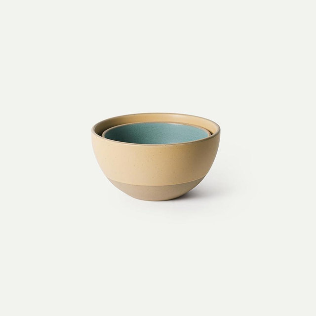 MORA Jumbo and Large Bowls Set of 2, 2.5 and 1.5 Qt Ceramic Pottery Mixing Bowls - Microwave and Dishwasher Safe - Merrigold & Iris