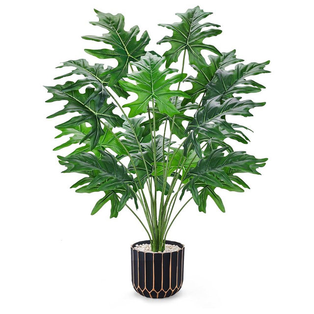 Der Rose Fake Plants Tall Green Artificial Tropical Faux Plants Indoor for Living Room Home House Decor
