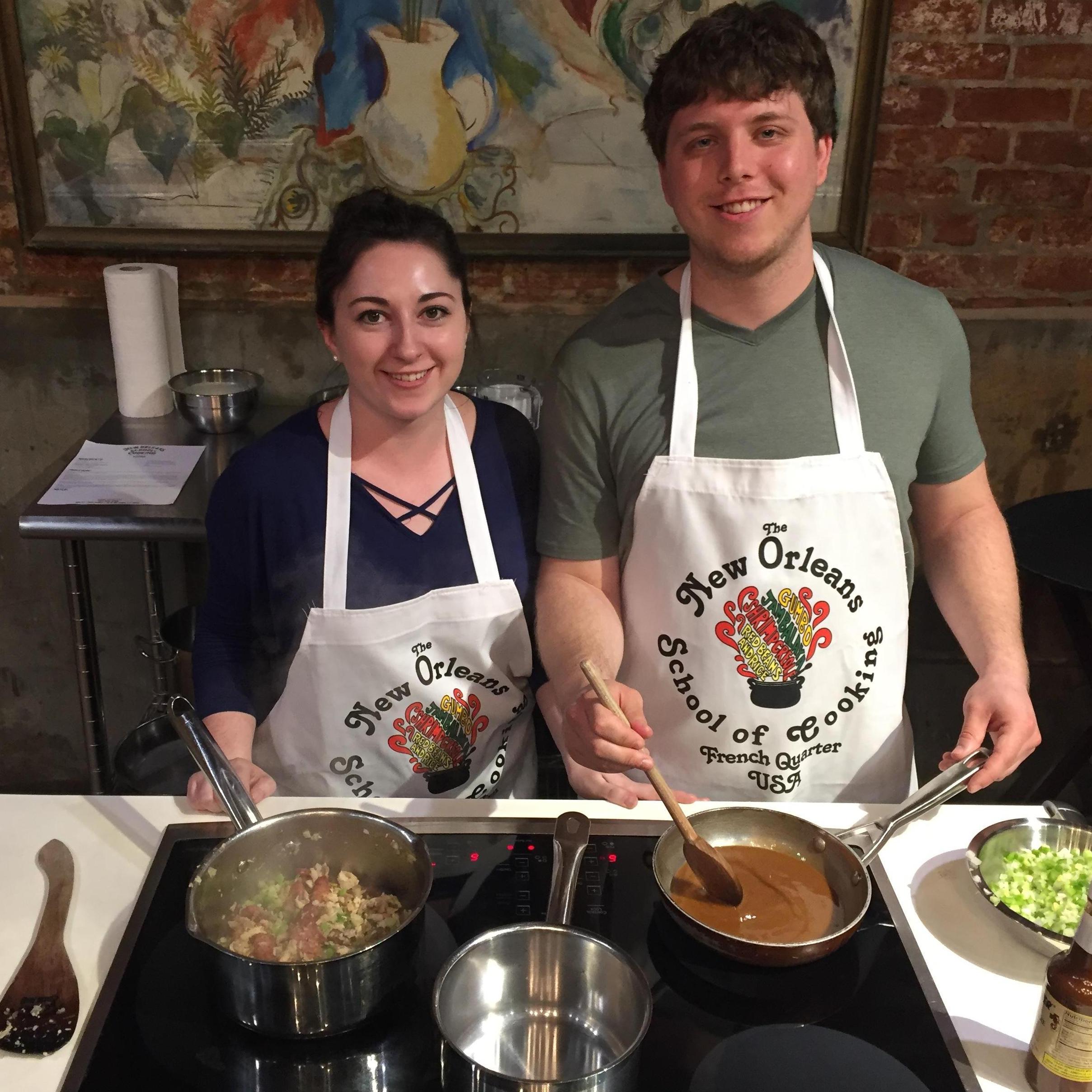 March 2016; cooking class in New Orleans, Louisiana