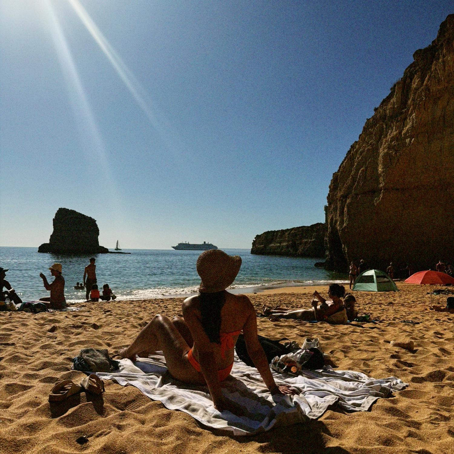 Praia dos Caneiros – a scenic beach in the Algarve region of Portugal, located near the town of Ferragudo.