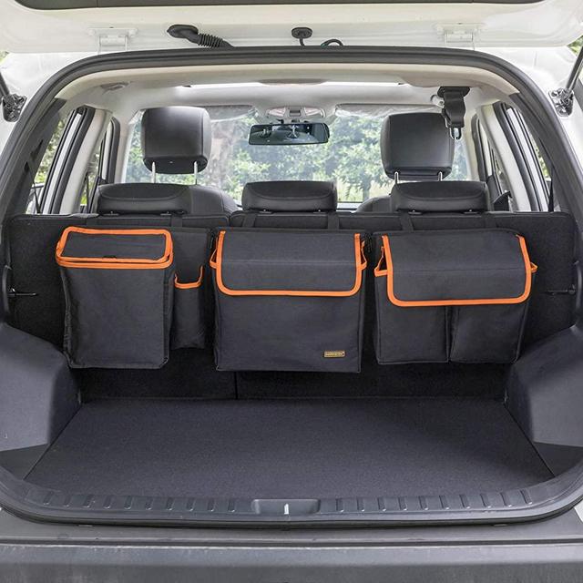 MARKSIGN Deluxe Trunk and Backseat Organizer for Medium or large size SUVs & RVs, Detachable Storage Modules with Built-in Cooler