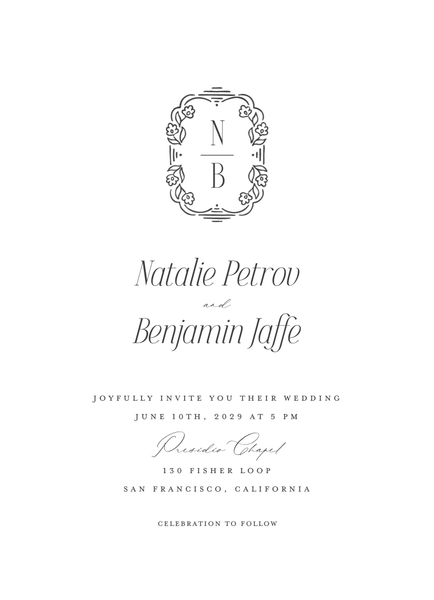 Sorsha Classic | White | Zola Wedding Invitations