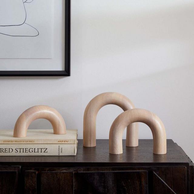 Wood Arch Object, Natural, Set of 3