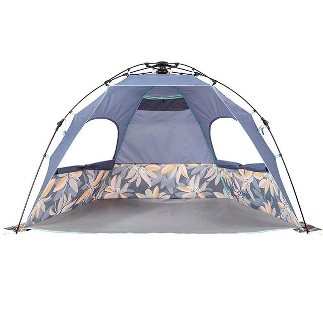 New Lightspeed Outdoors Quick Pop Up Beach Sun Shade | Quick Shelter (Vintage Floral)