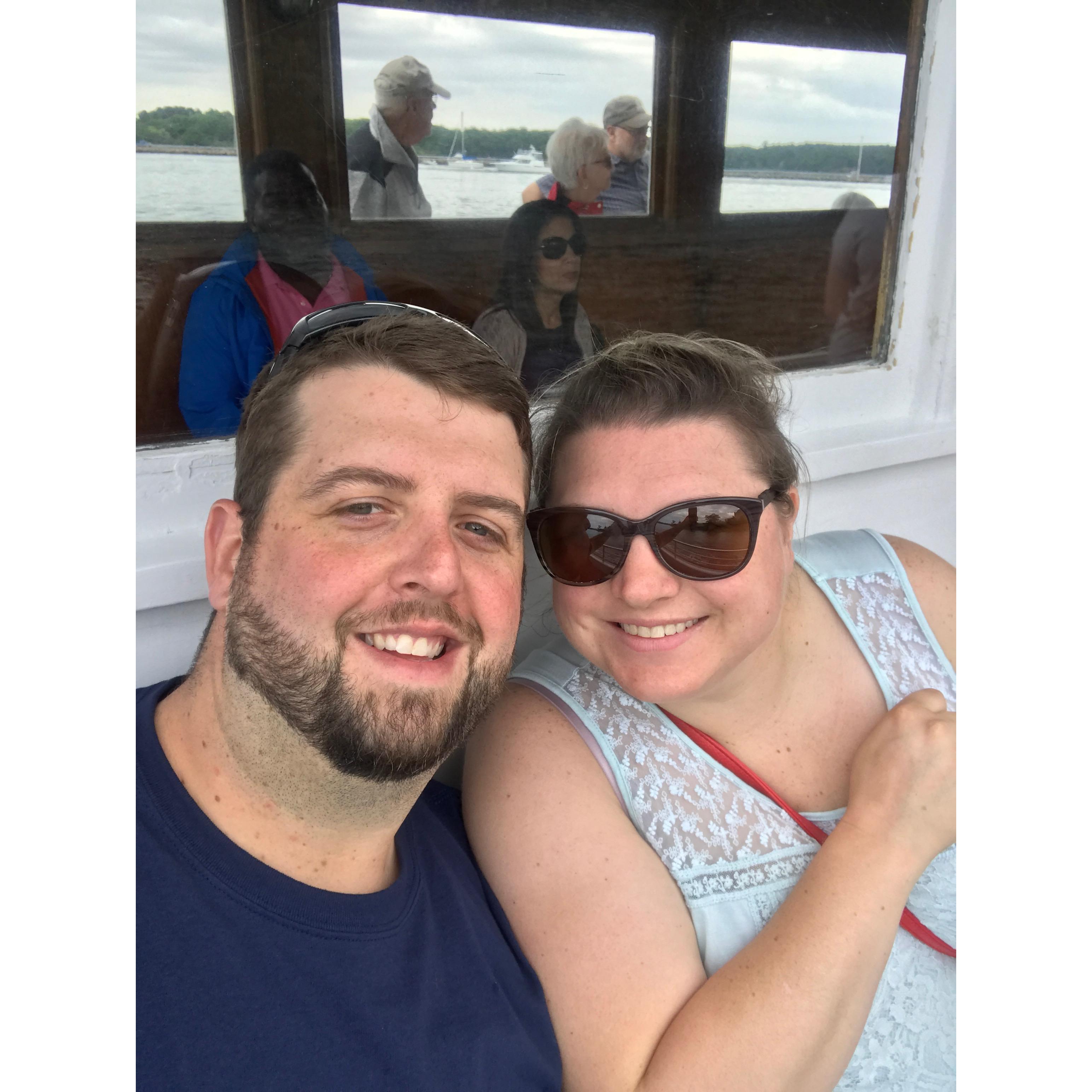 First boat ride as a couple expecting a child!