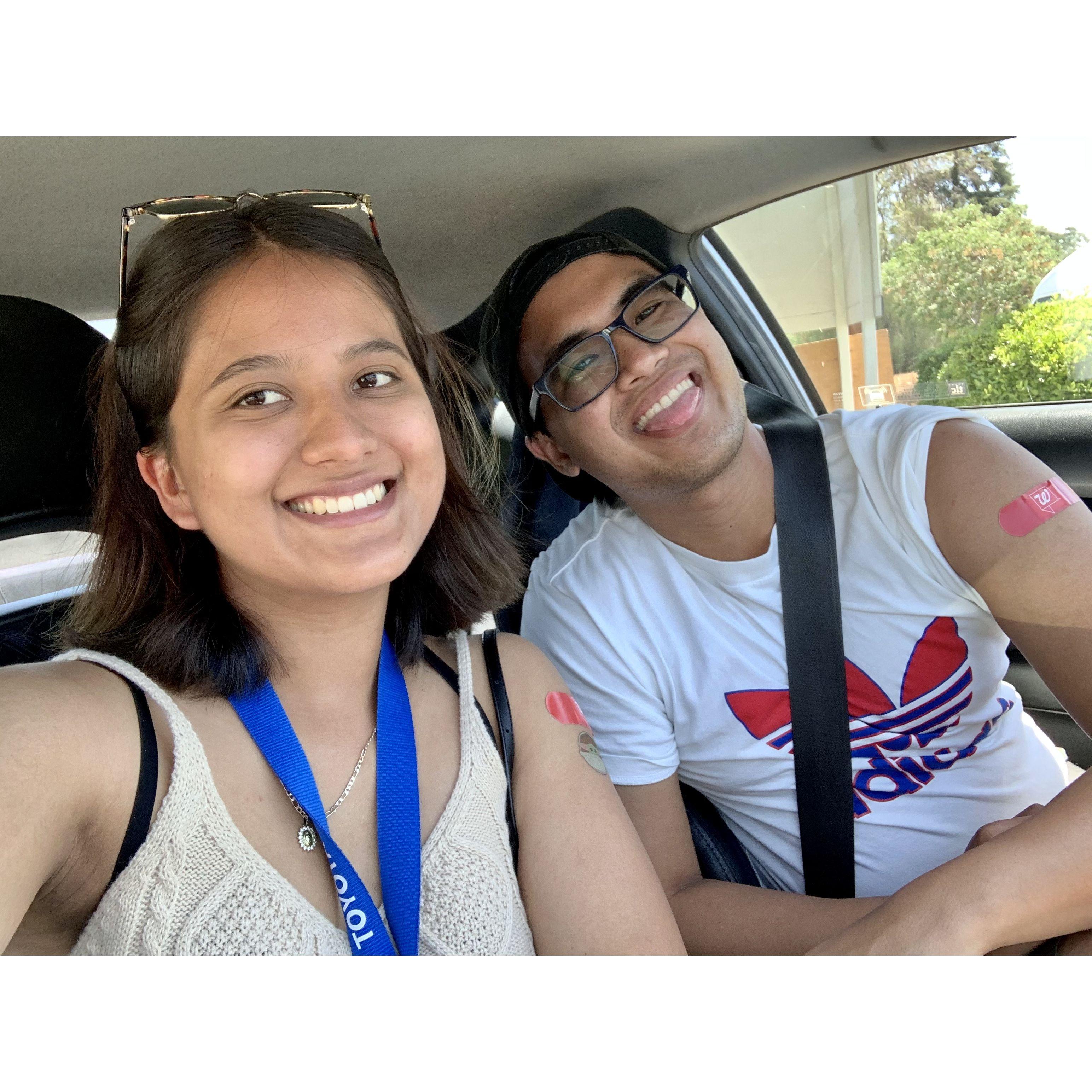 This is the day we got our booster shot together. #CovidTimes