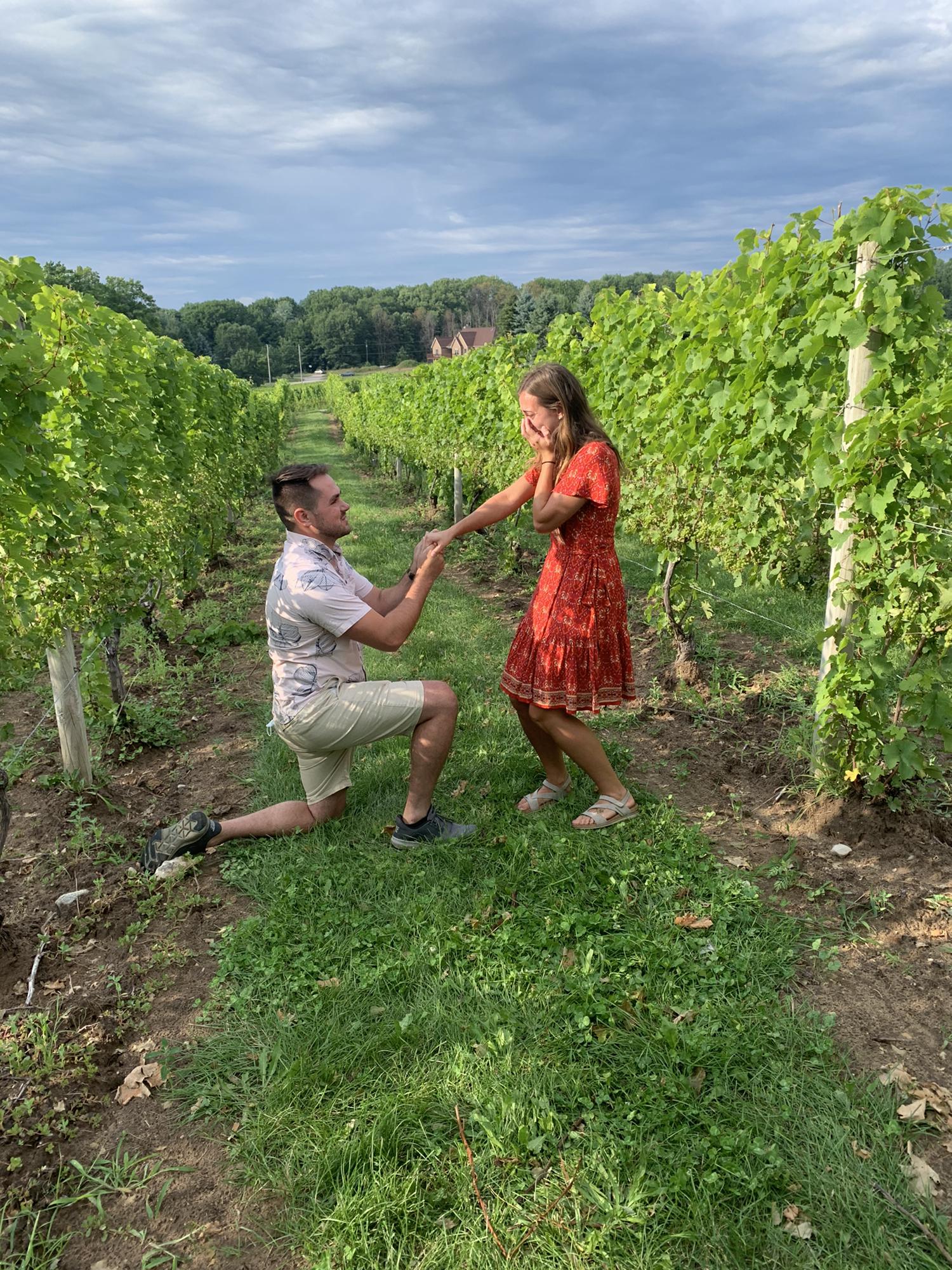 8/8/20- We went back to Traverse City, and Mike proposed in a beautiful winery!