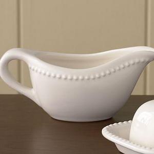 Emma Gravy Boat, White