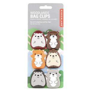 Kikkerland Woodlands Bag Clip, Set of 6