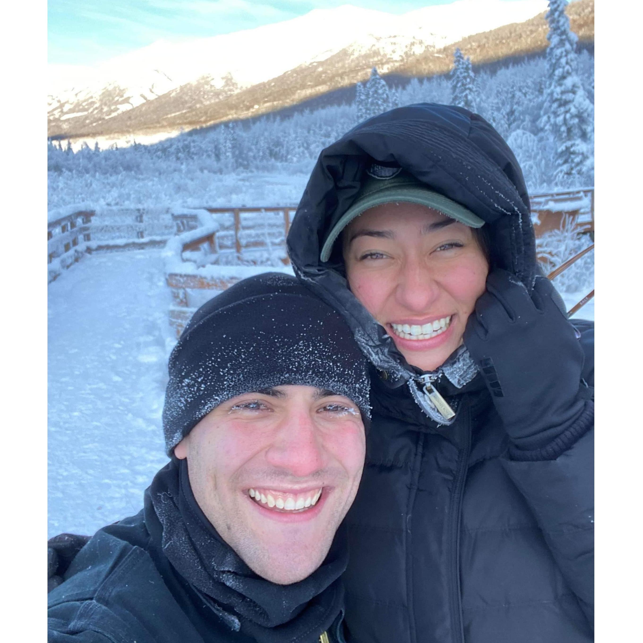 The first time Keila came to visit Jess in Alaska!