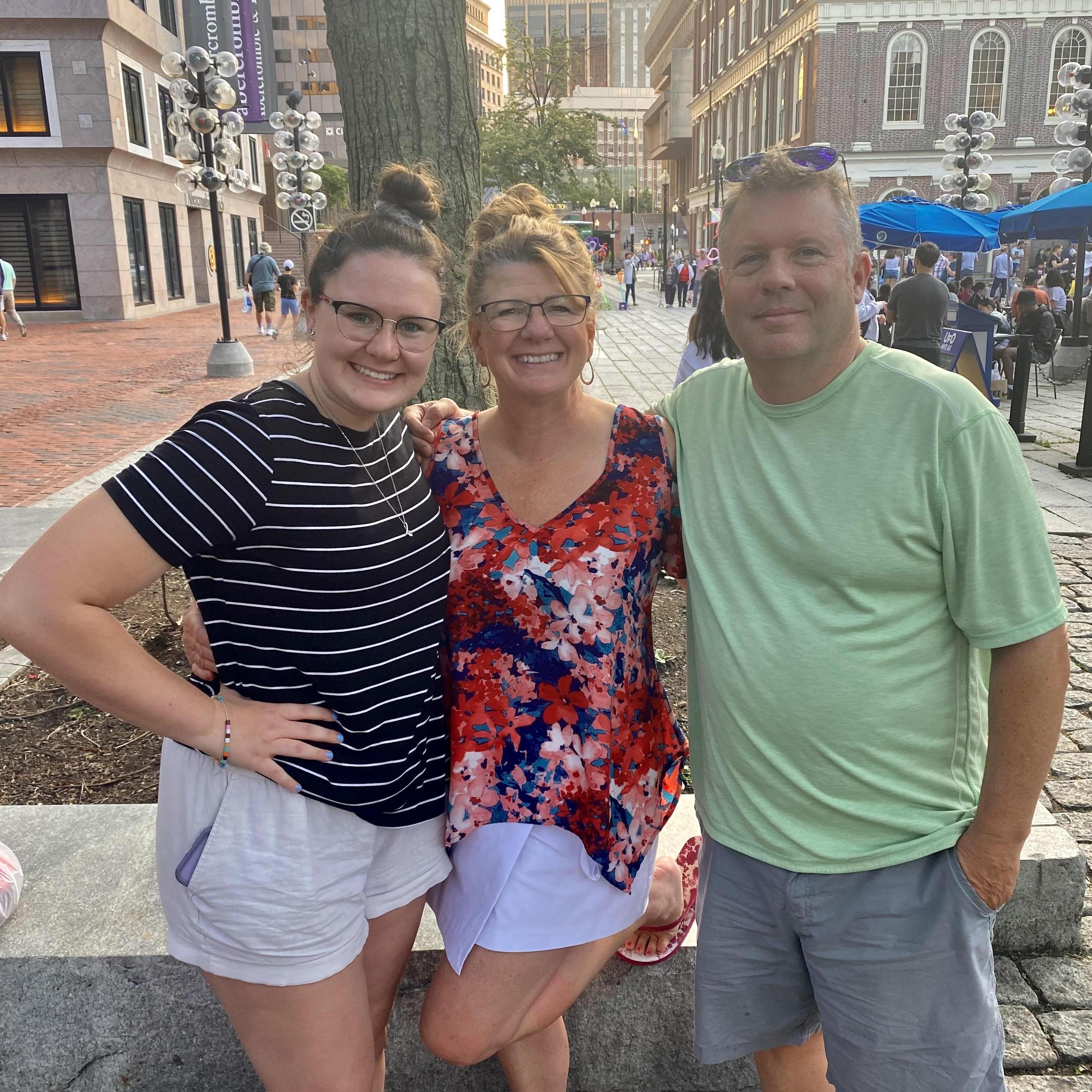 Family in Faneuil Hall -- Summer 2021