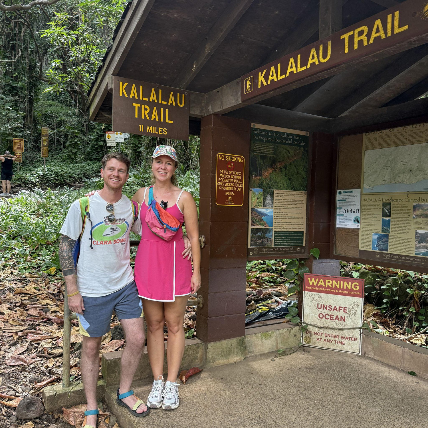 First hike as an engaged couple in Kauai