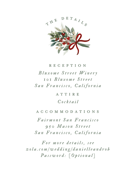 Bryn | Red | Zola Wedding Enclosure Cards