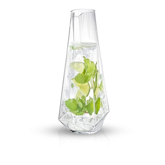 JoyJolt Infiniti Water Pitcher – 43Oz Deluxe Glass Pitcher – Premium Quality Crystal Lemonade Pitcher – Elegant Classic Design – Perfect Sangria Pitcher, Serving Iced Tea, Fruit Infusion, Juice