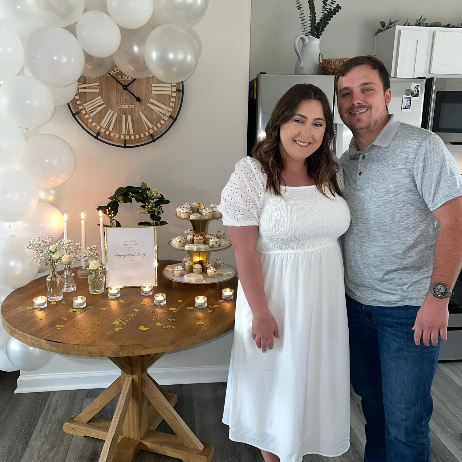 Our engagement party! Our family surprised us, some even flew across the country to be there.
