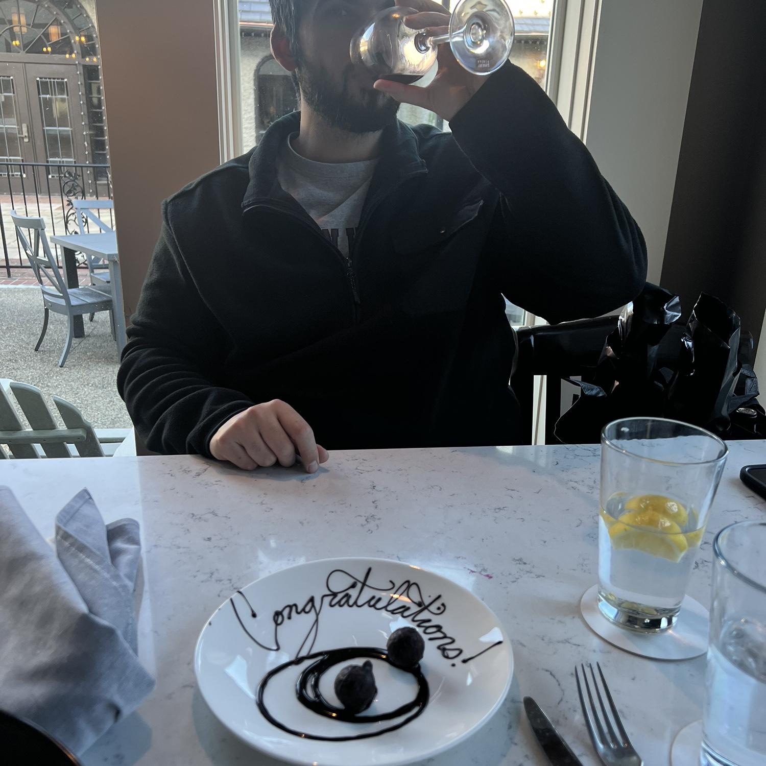 Getting some newly engaged treats at the Biltmore!