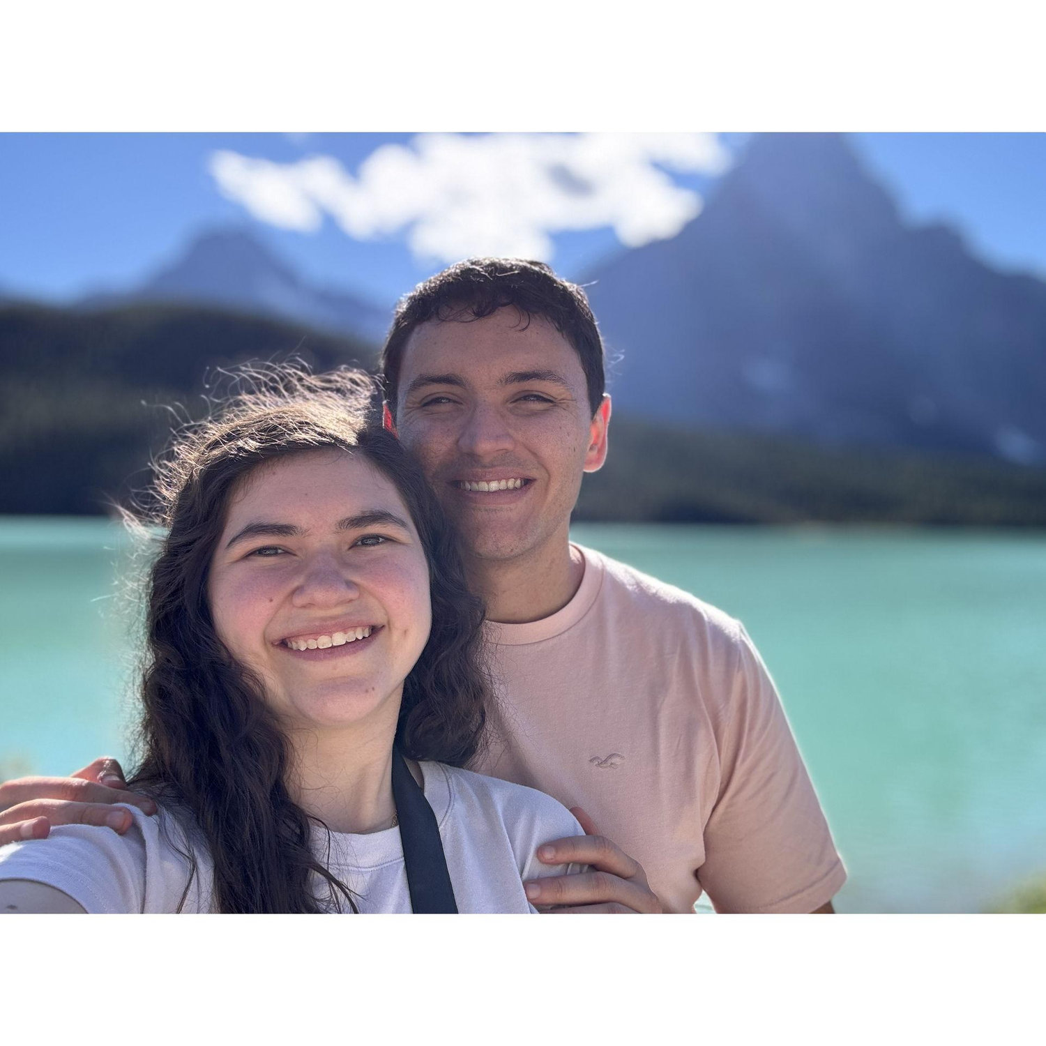 En Bow Lake, en nuestro paseo por los "Rockies"