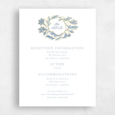 Denim Blue Wedding Enclosure - Briar Foil