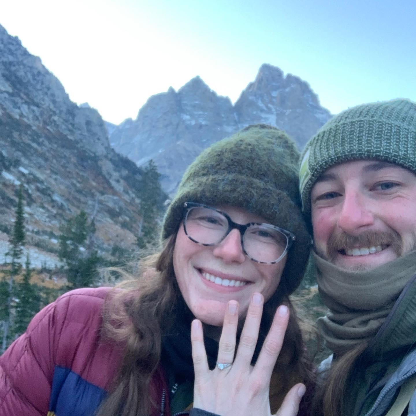Morning after we got engaged in the Tetons