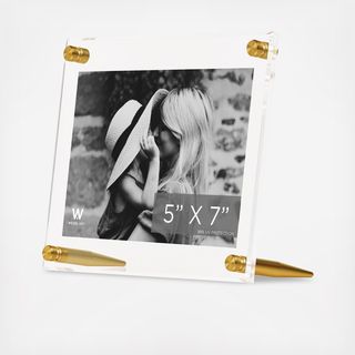 Acrylic Bevel Gold Tabletop Float Frame