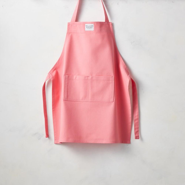 Williams Sonoma Classic Solid Logo Kid Apron, Geranium Pink