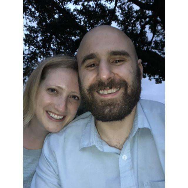 The first picture we ever took together, underneath the oaks during our first trip to New Orleans