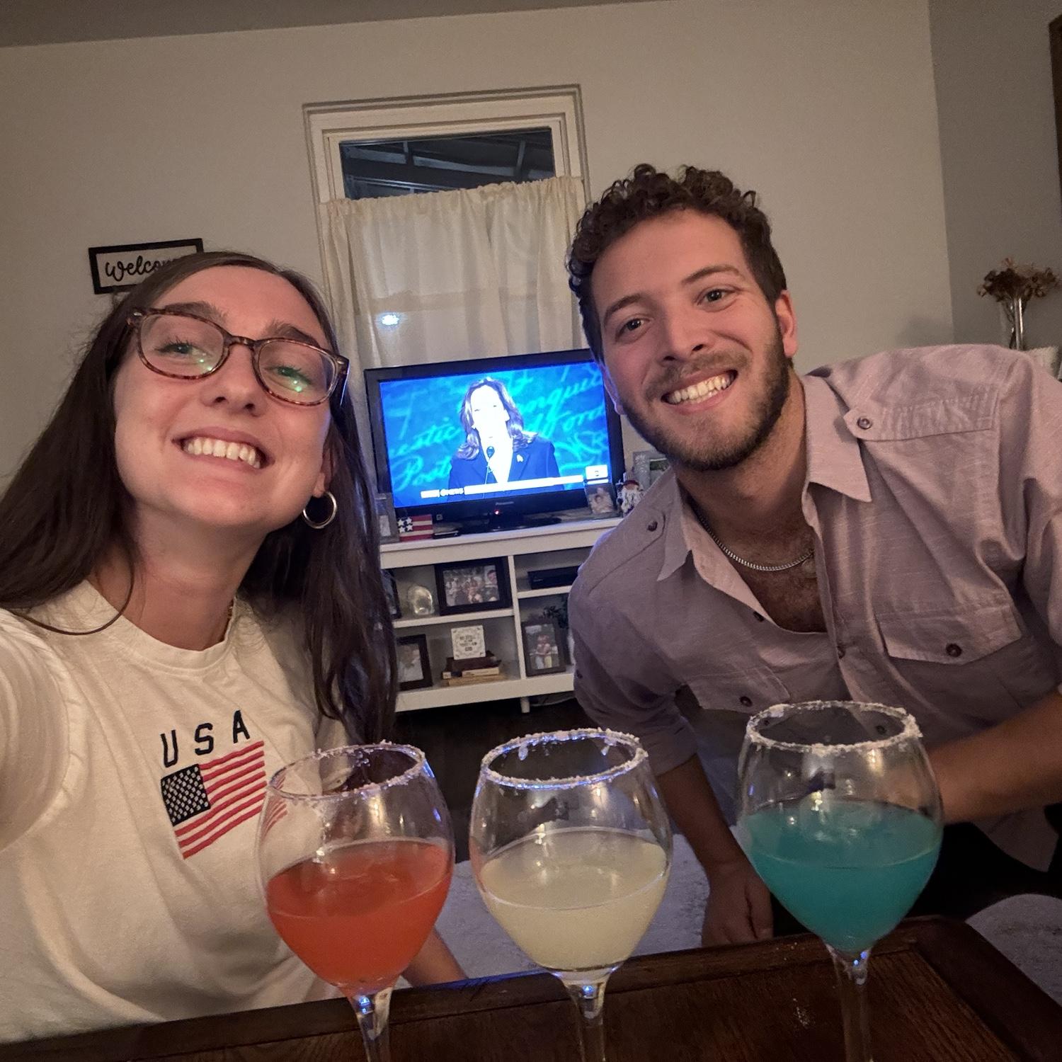 we may have made patriotic margarita flights for the presidential debates...
