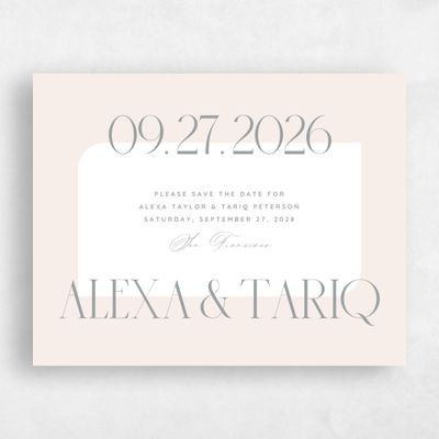 Beige Wedding Save the Date - Seibel Landscape