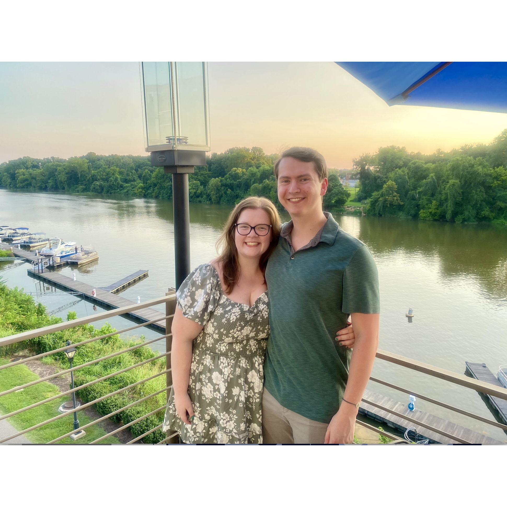 Our one year anniversary date at The Boathouse!
